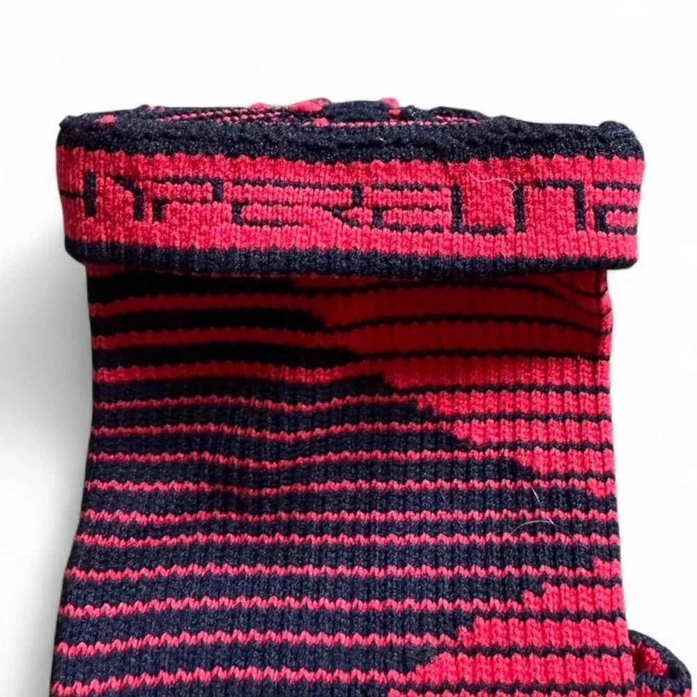 Nike Youth Hyperelite Basketball Crew Socks Red Black Size Medium
